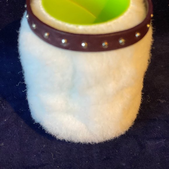 Vintage J. Crew Brown Leather and Stainless Studded Magnetic Bracelet - Picture 6 of 7